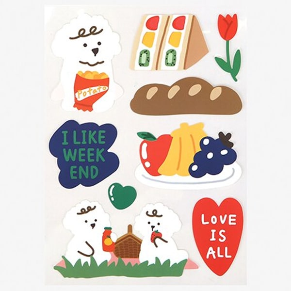 Dailylike Remover Sticker - Picnic Poodle