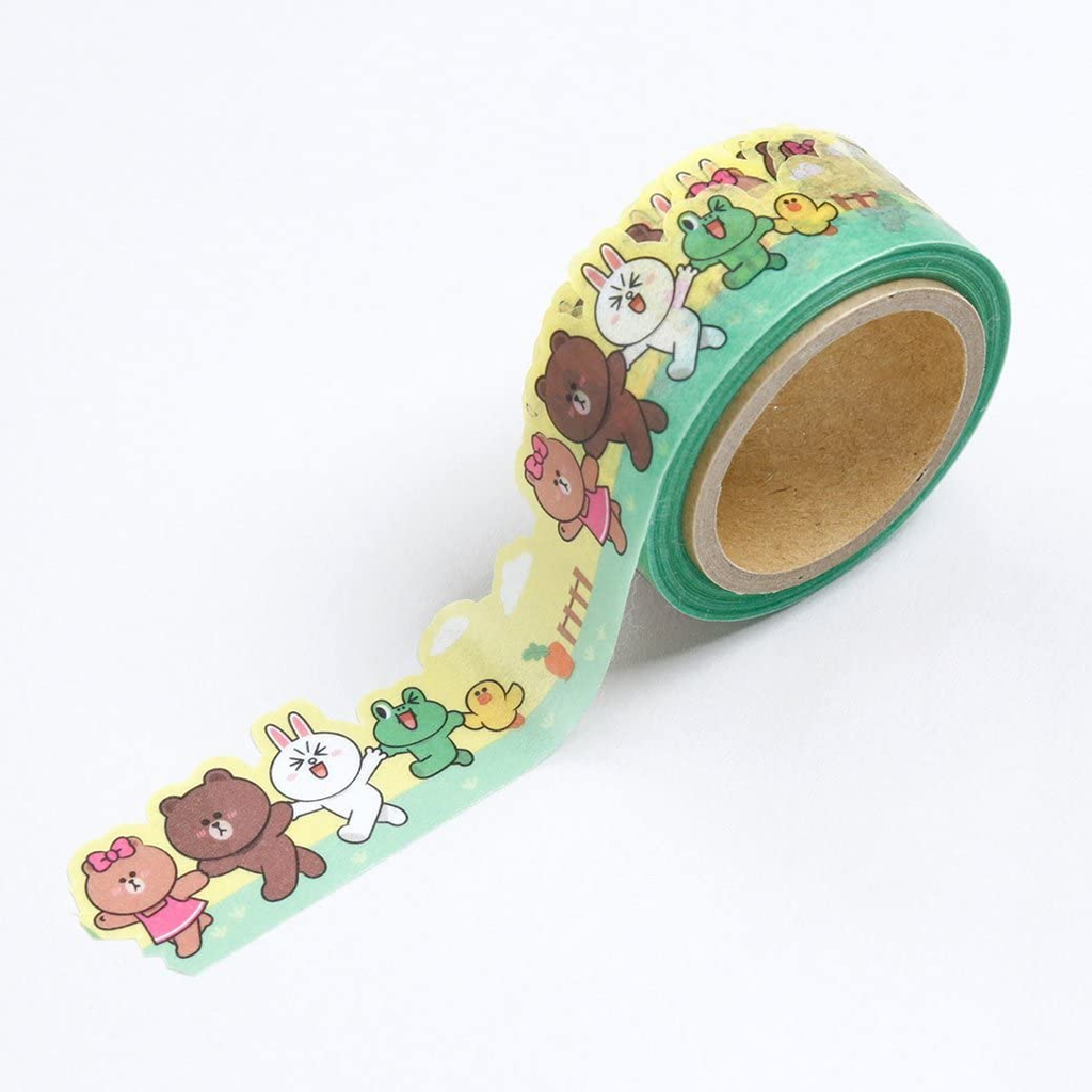 LINE FRIENDS Die-cut Masking Tape Picnic