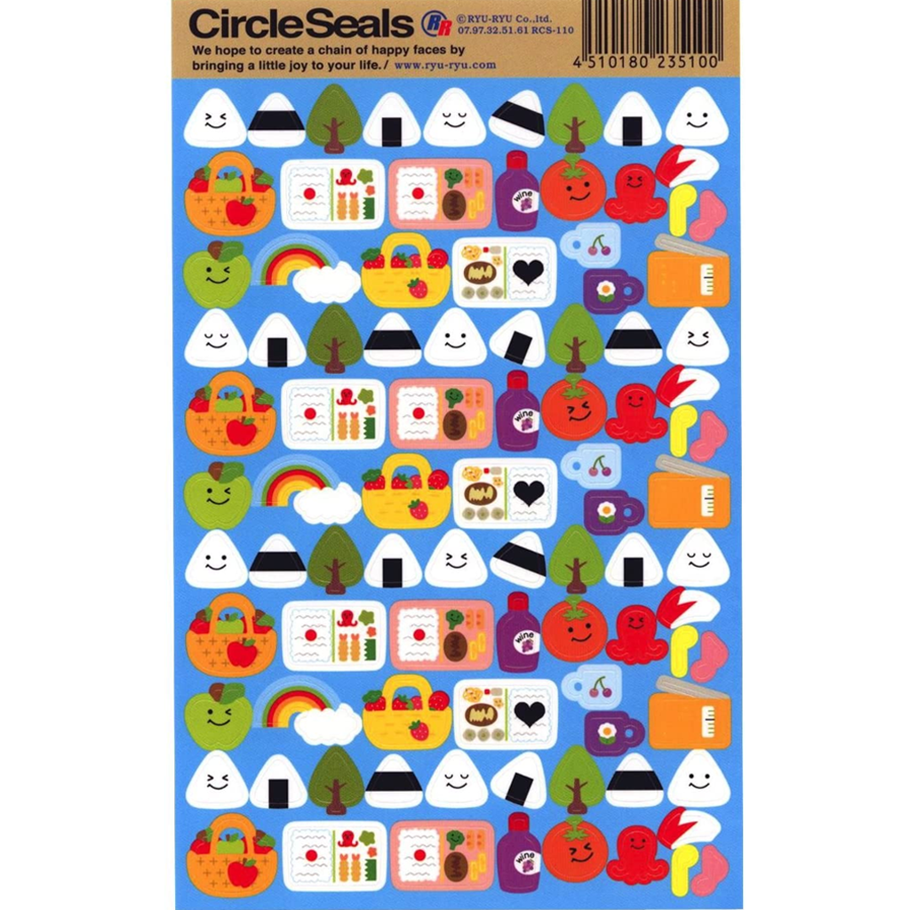 Ryu-Ryu Circle Seals Sticker Picnic