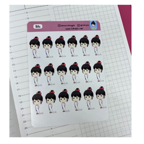 P007 Pie Sticker - Bills