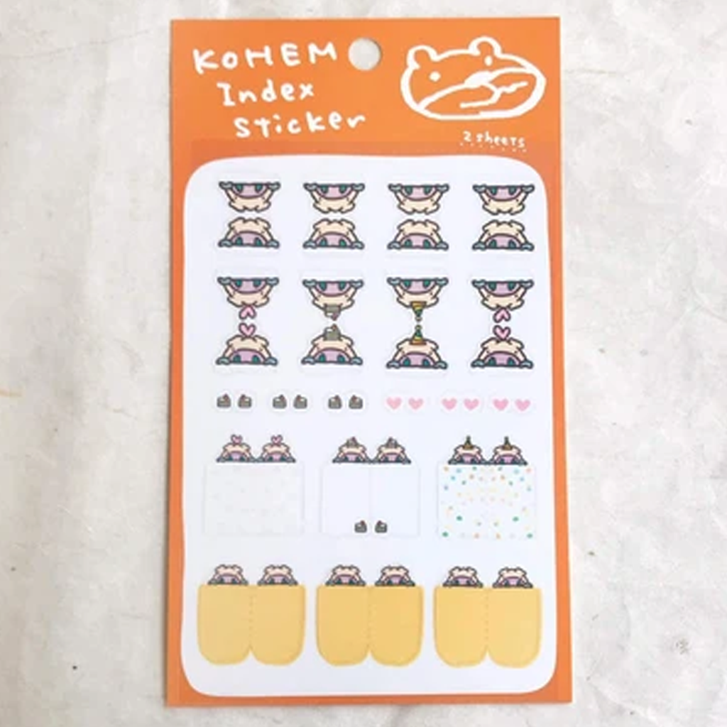 AIUEO Kohem Index Sticker