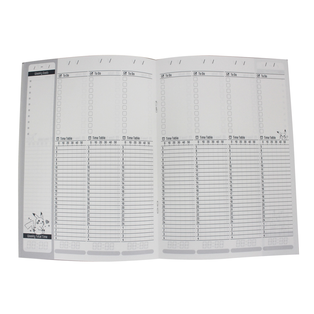 Pikachu A5 Weekly Planner Notebook With Cover