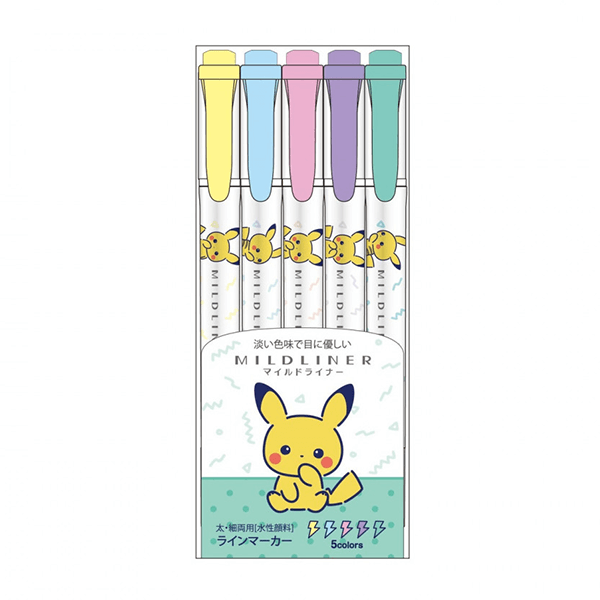Mildliner Pikachu Set 5 Color