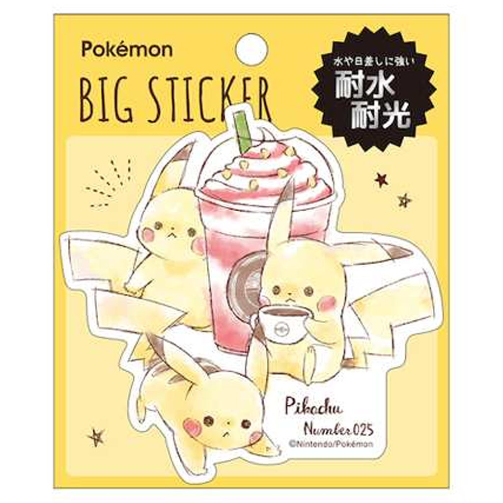 Kamio Japan Pokemon Pikachu Big Sticker