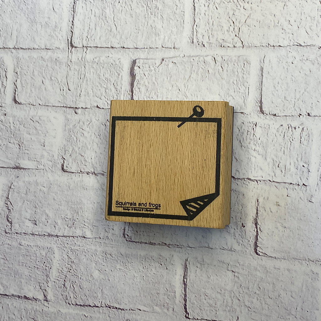 Squirrels And Frogs Rubber Stamp - Pinned Notes