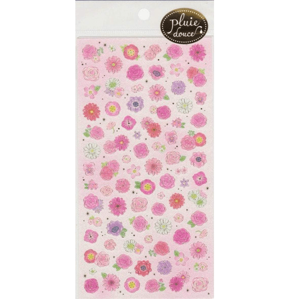Mind Wave Pluie Douce Sticker - Pink Flowers