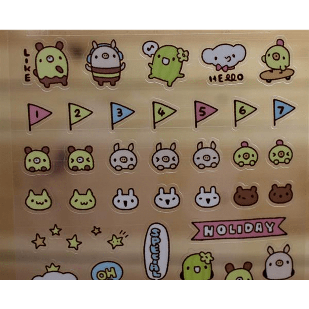 Ethos Bread Tree Handbook Transparent Sticker Pink