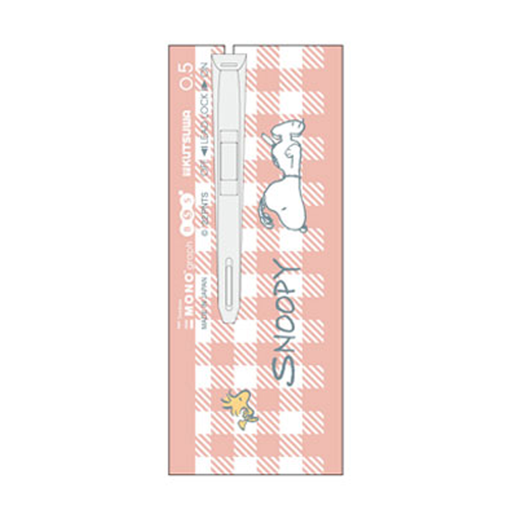 Peanuts Snoopy Monograph Mechanical Pencil (Pink)
