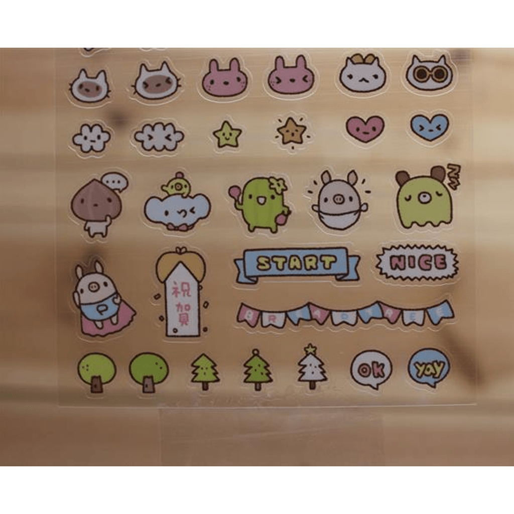 Ethos Bread Tree Handbook Transparent Sticker Pink