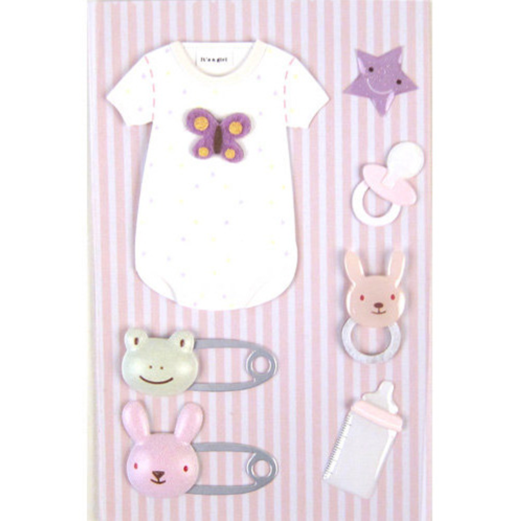 Jean Cute Sticker Teddy And Baby Bottle Decoration