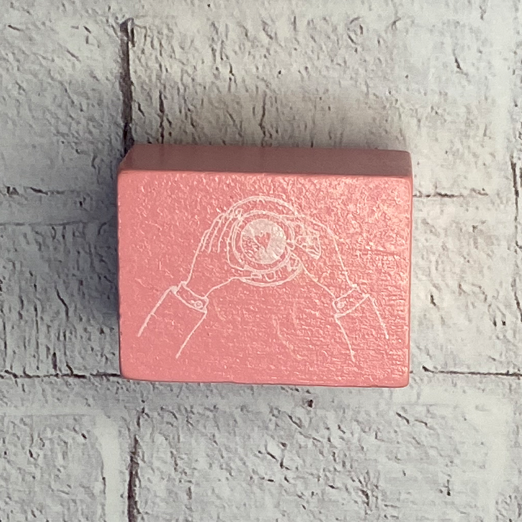 Pink Girly Rubber Stamp
