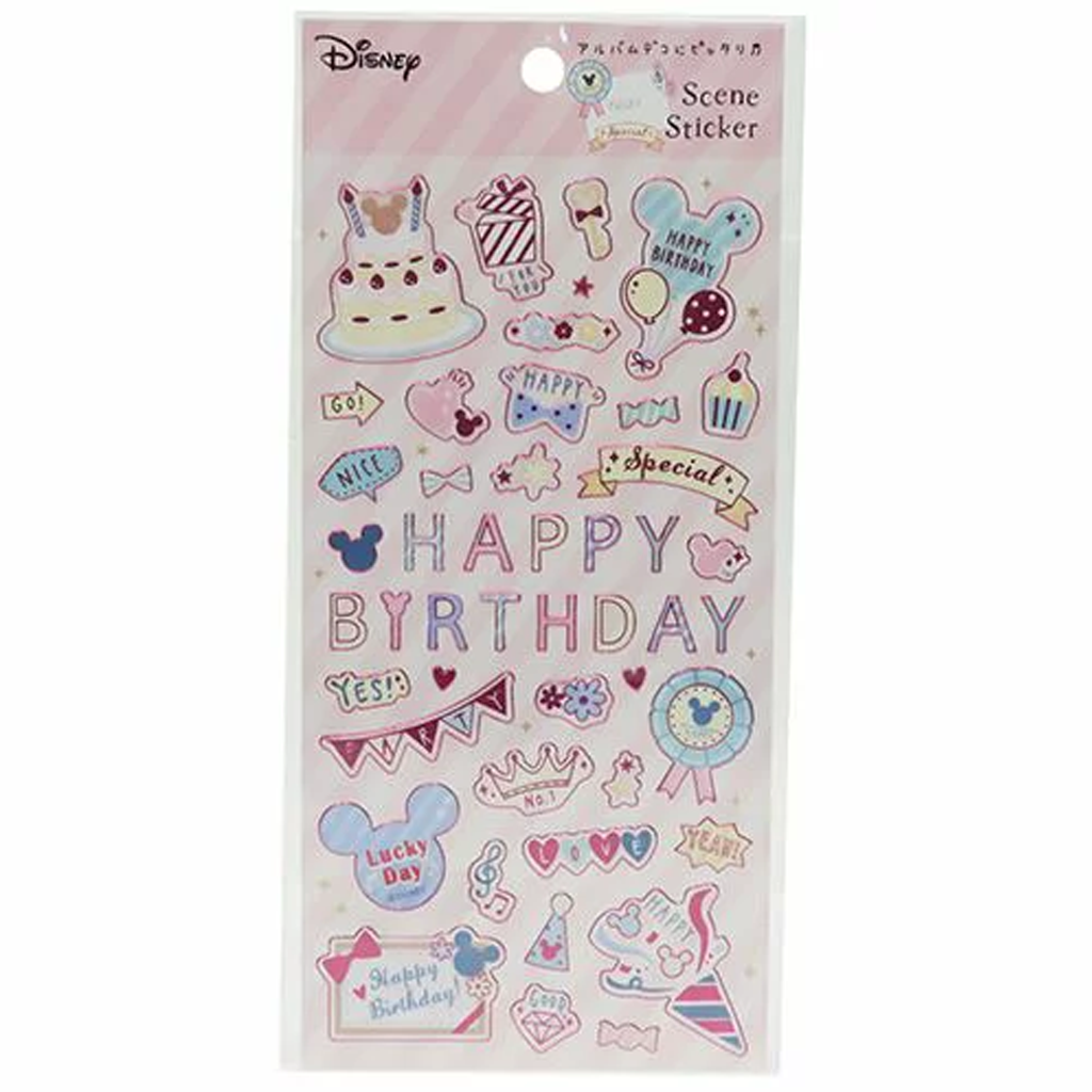 Kamio Japan Disney Mickey Birthday Scene Sticker