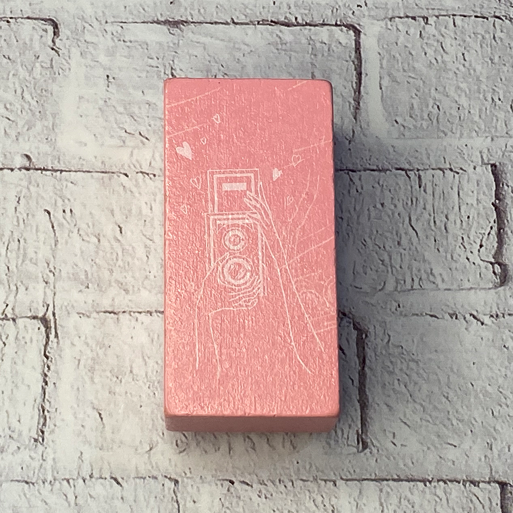 Pink Girly Rubber Stamp