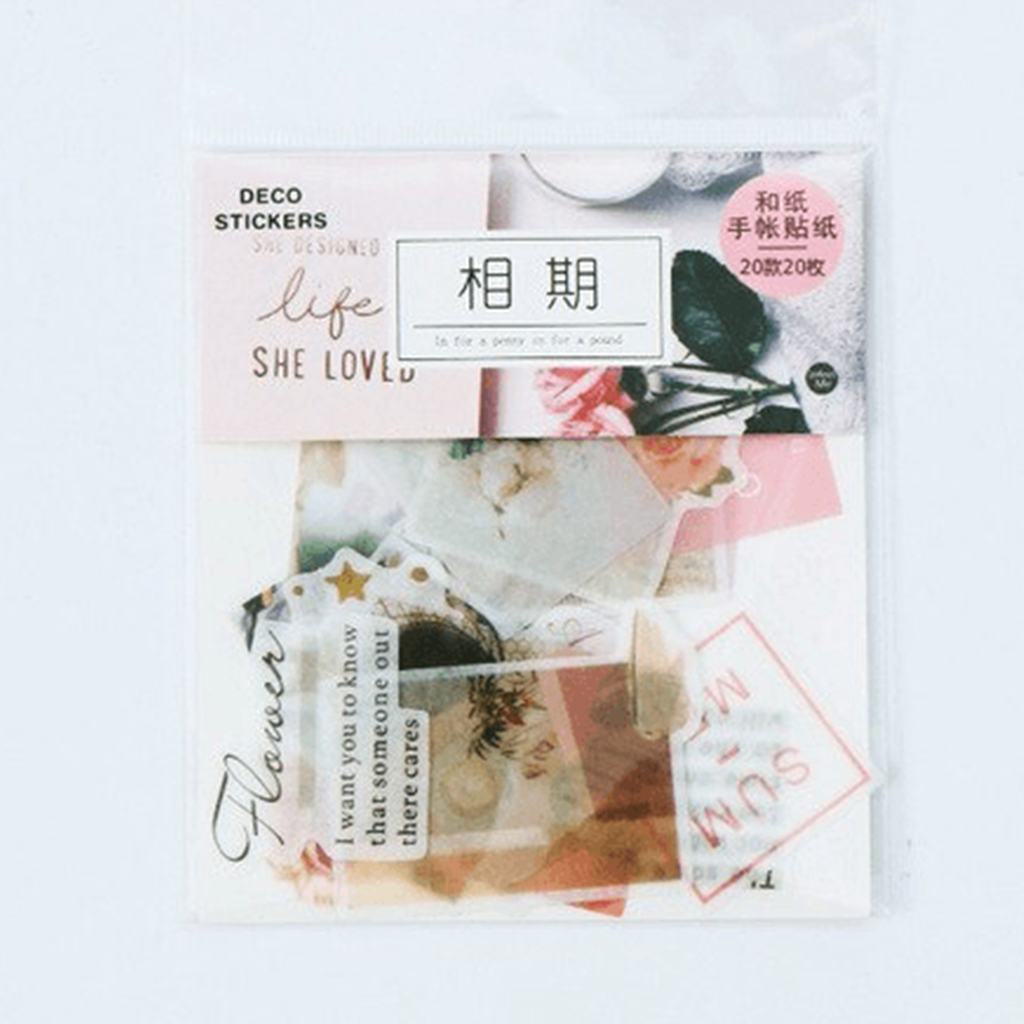 Infeel.me Pink Flower Deco Stickers