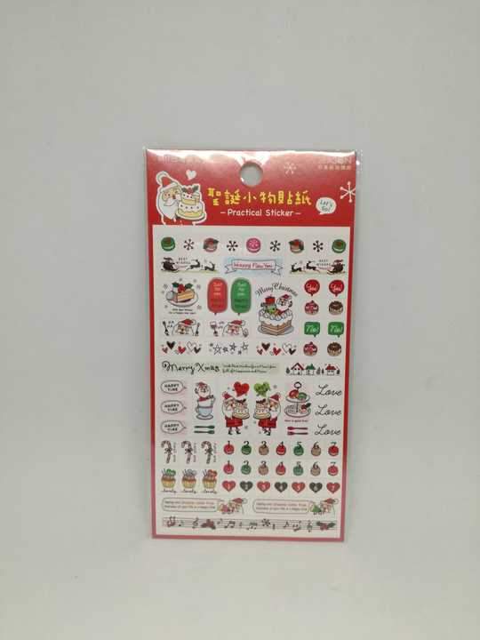 Practical Sticker Christmas Happy Time