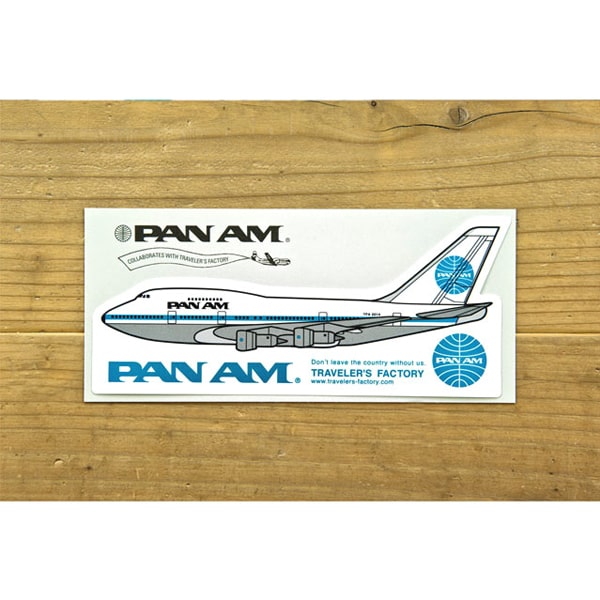 TRAVELER'S Factory X PAN AM Suitcase Sticker Airplane Die-cut Pattern