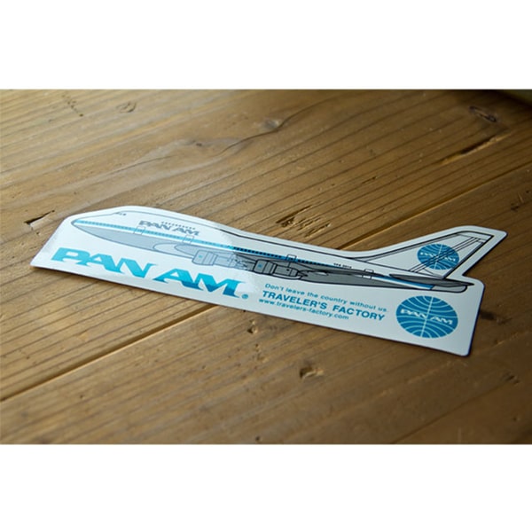 TRAVELER&#39;S Factory X PAN AM Suitcase Sticker Airplane Die-cut Pattern
