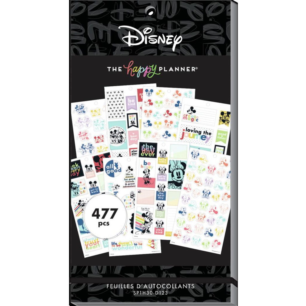 Happy Planner Mickey Mouse & Minnie Mouse Value Pack Stickers - Colorblock