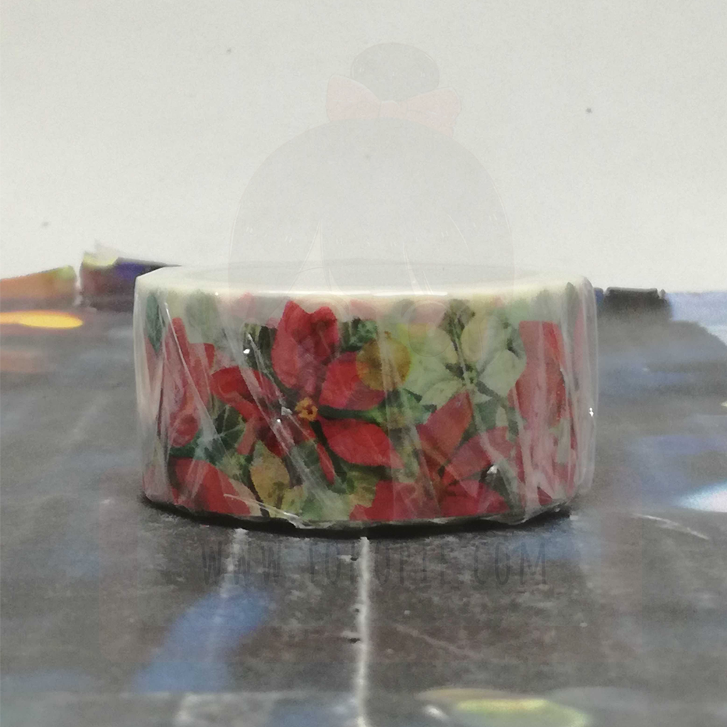 Bande March&#39;e Masking Tape - Poinsettia Flower