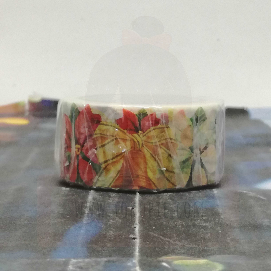 Bande March&#39;e Masking Tape - Poinsettia Flower