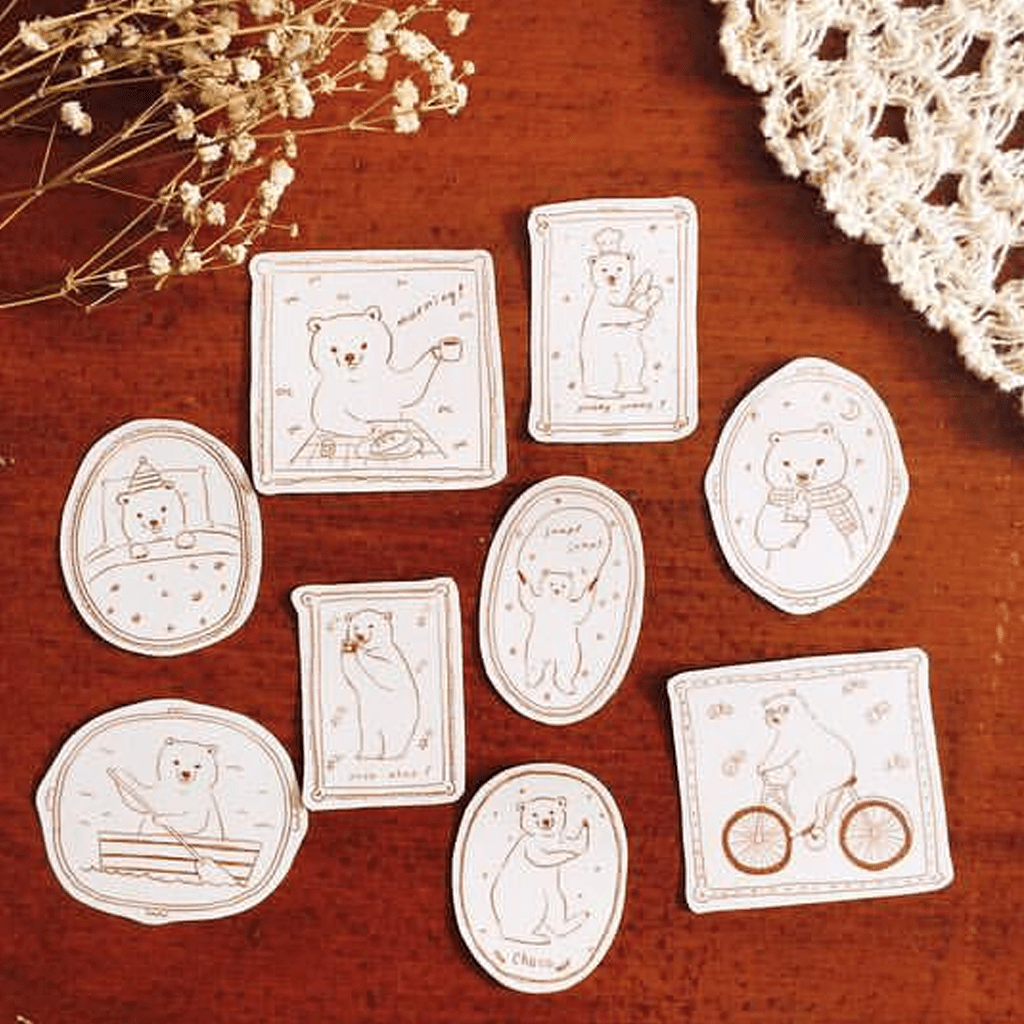 Flake Sticker Meow Meow Star - Polar Bear