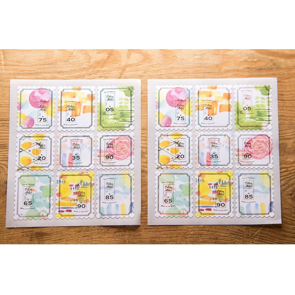 OURS Color Game Postage Stickers