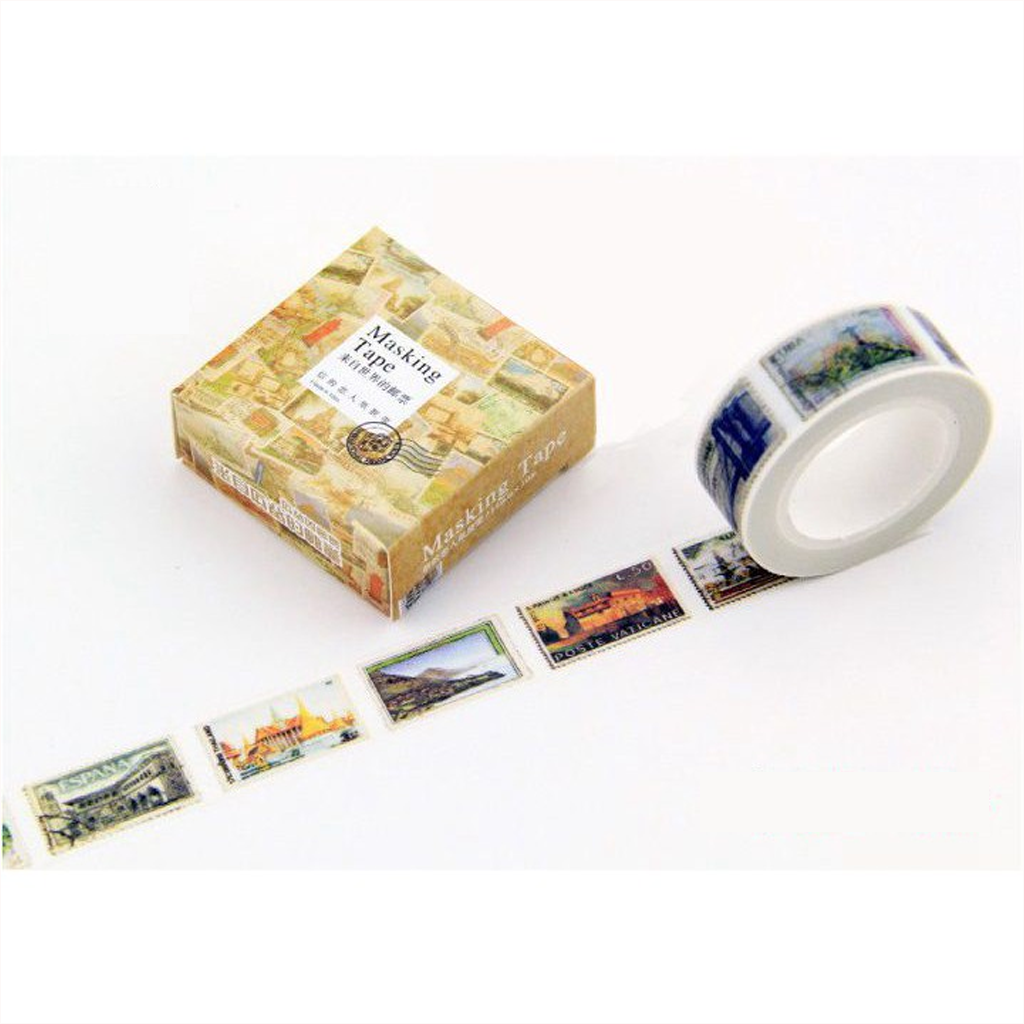 Cardlover Masking Tape - World Postage Stamps
