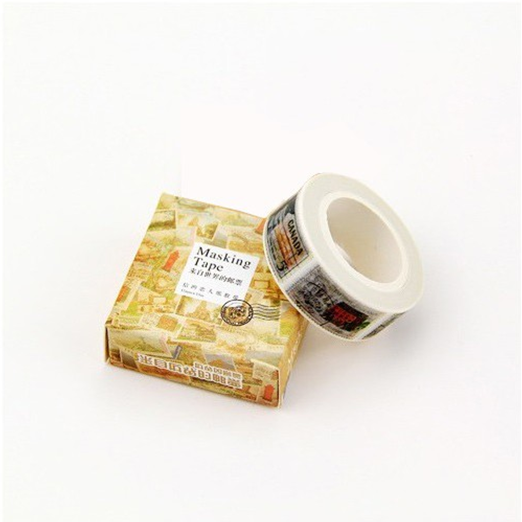 Cardlover Masking Tape - World Postage Stamps