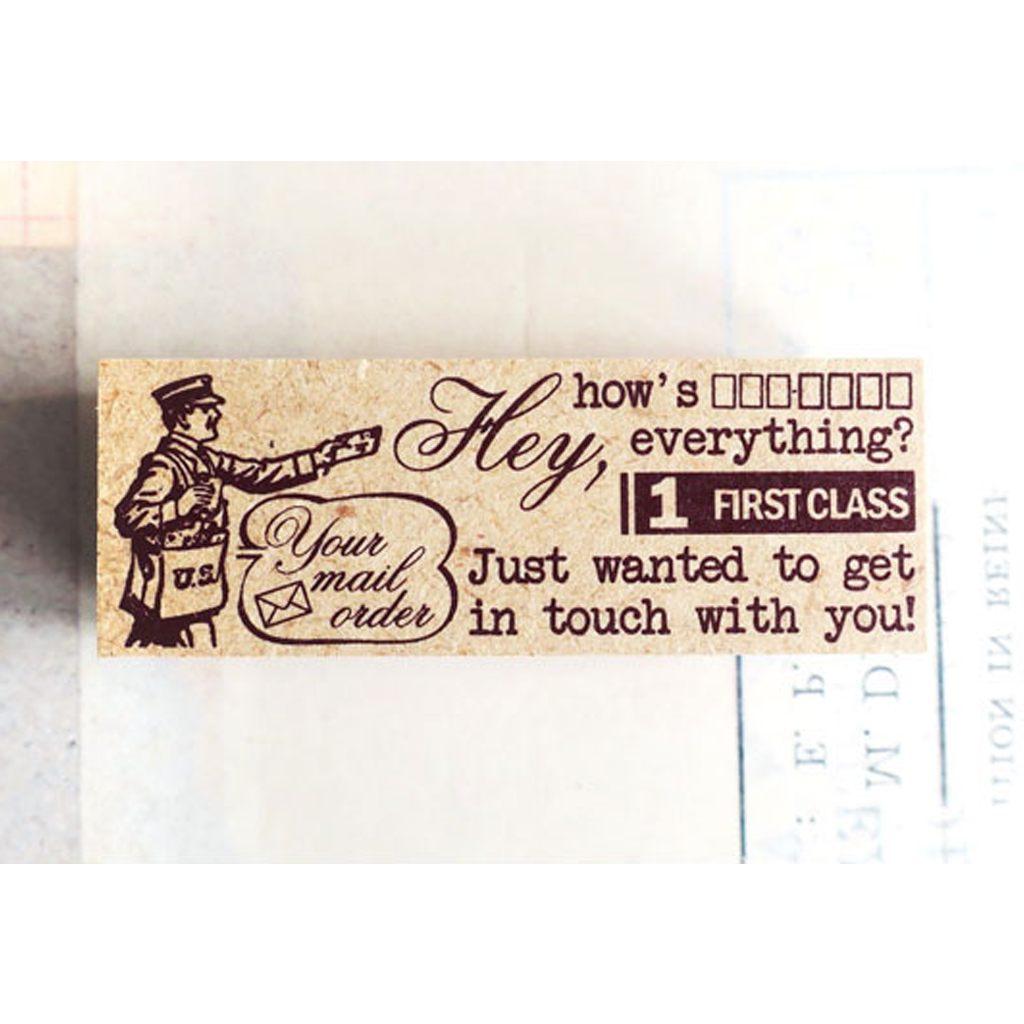 Tokyo Antique Rubber Stamp - Postman