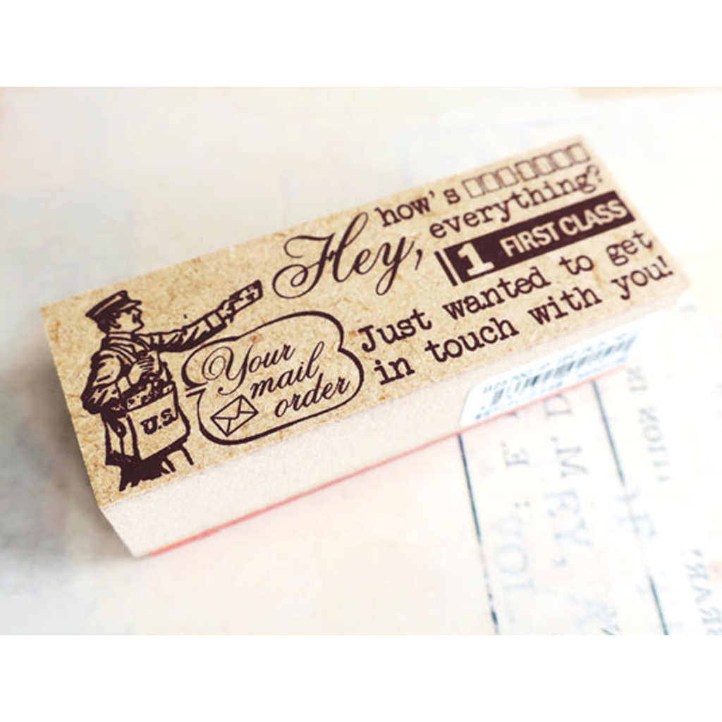 Tokyo Antique Rubber Stamp - Postman