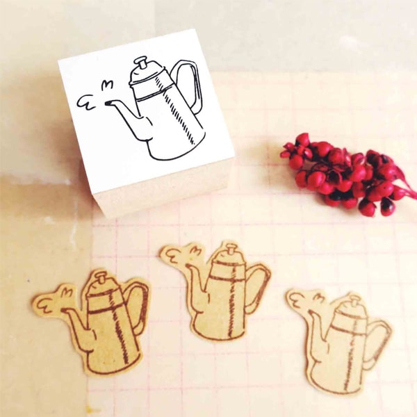 36 Sublo Coffee Rubber Stamp - Pot