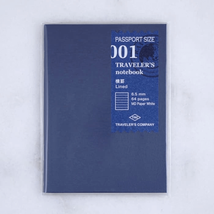 Midori Traveler&#39;s Notebook Refill 001 - Lined Passport Sized