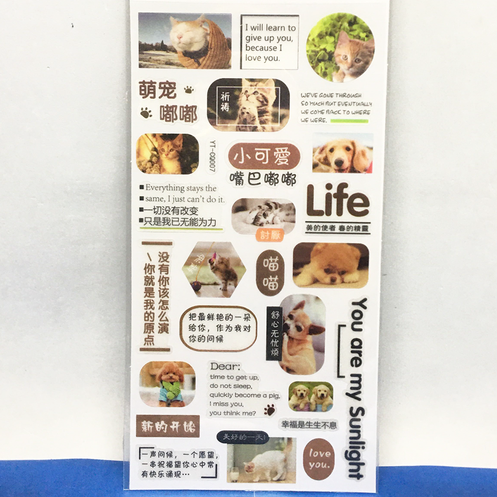 Yangtong Decorative Sticker Pretty Animals