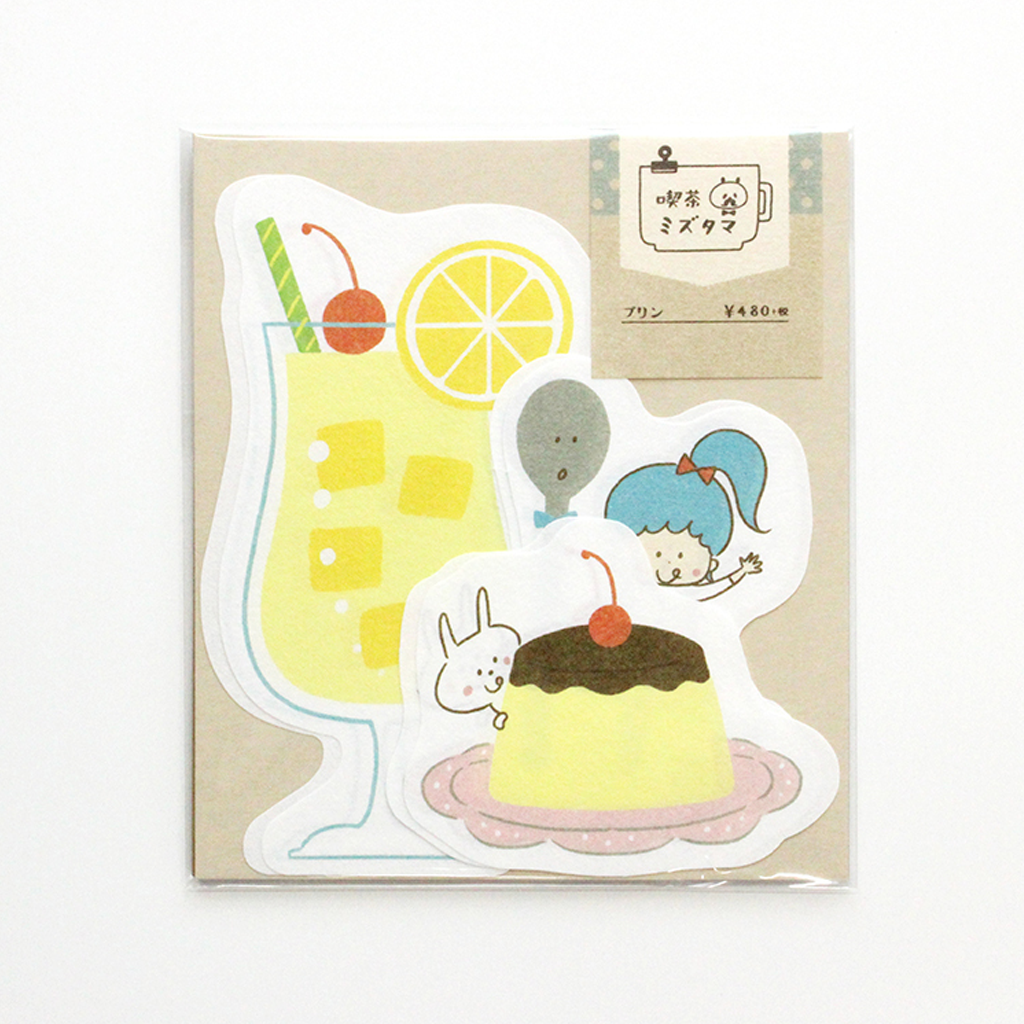 Mizutama Die-cut Mini Letter Set - Pudding