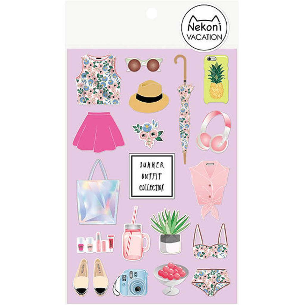 Nekoni Vacation Sticker - Summer Outfit Collection Purple