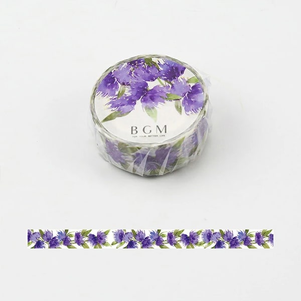 BGM Masking Tape Purple Flower Hanaemi