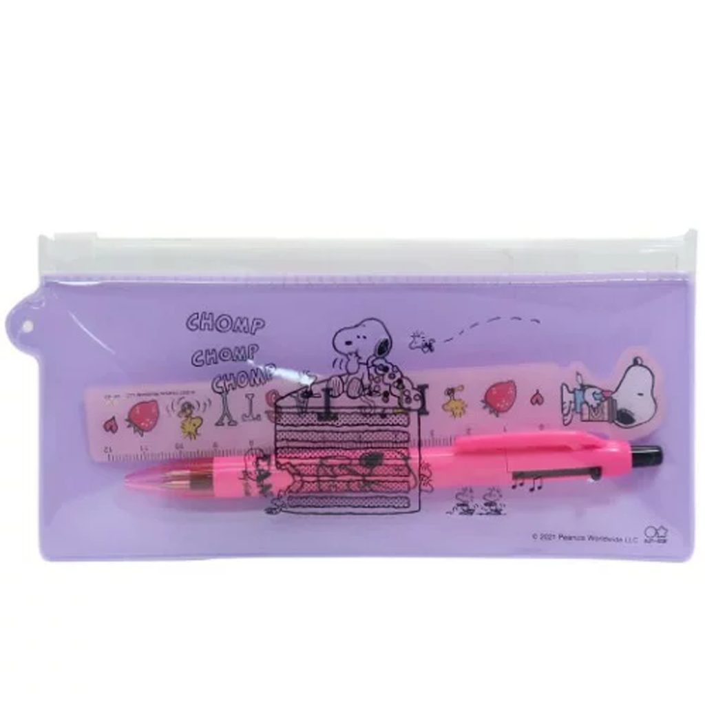 Peanuts Snoopy Pen Ruler Set Violet