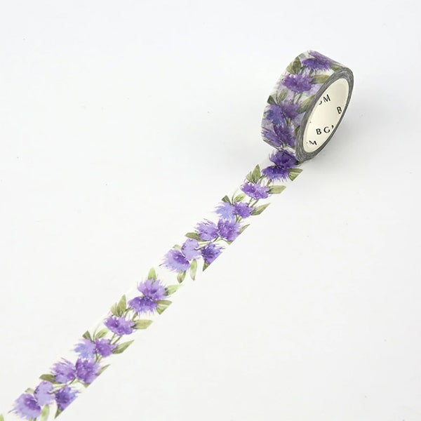 BGM Masking Tape Purple Flower Hanaemi