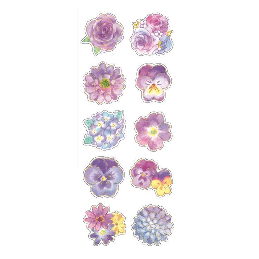 Mind Wave Flower Purple Flake Sticker