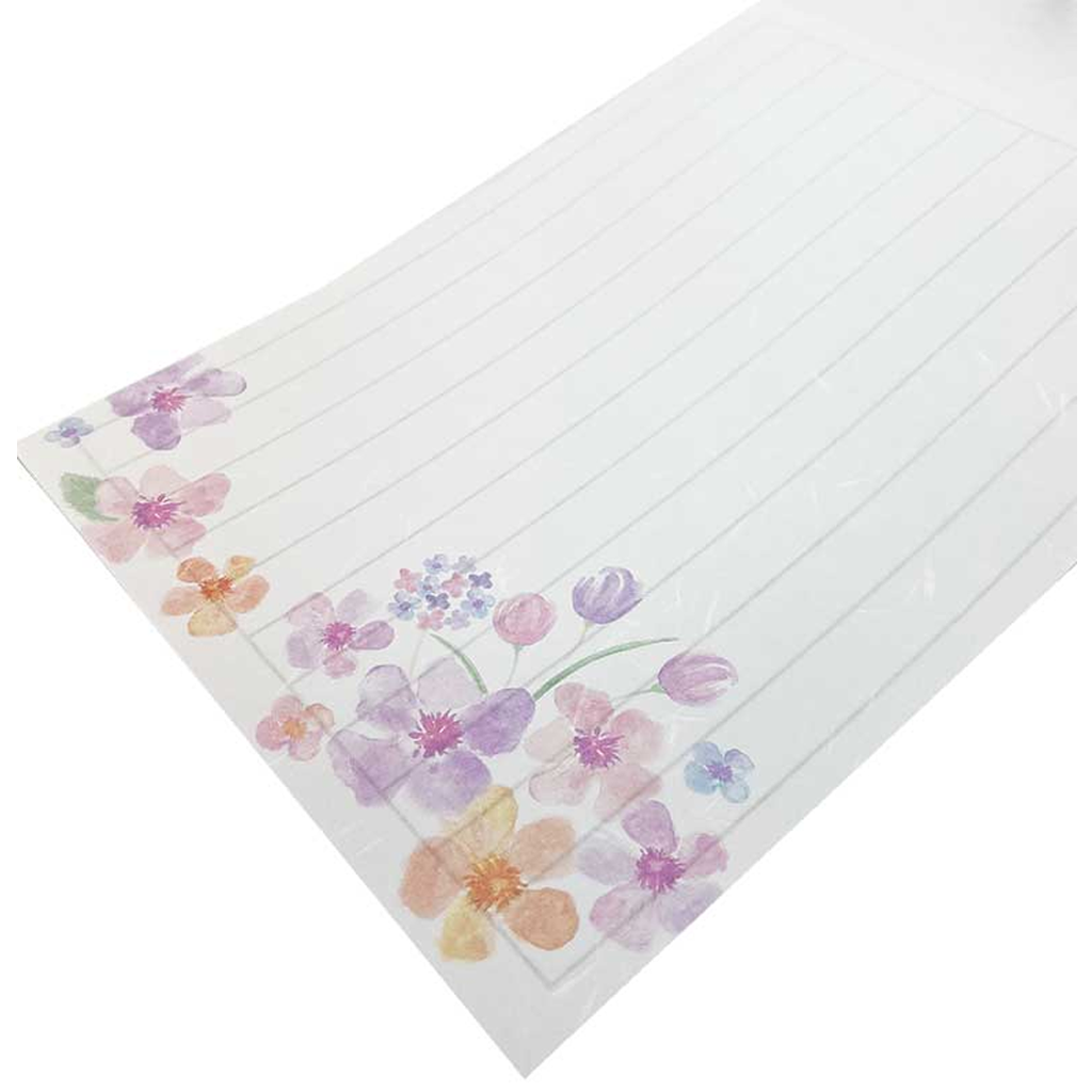 Kyowa Japanese Paper Stationery Purple Flowers