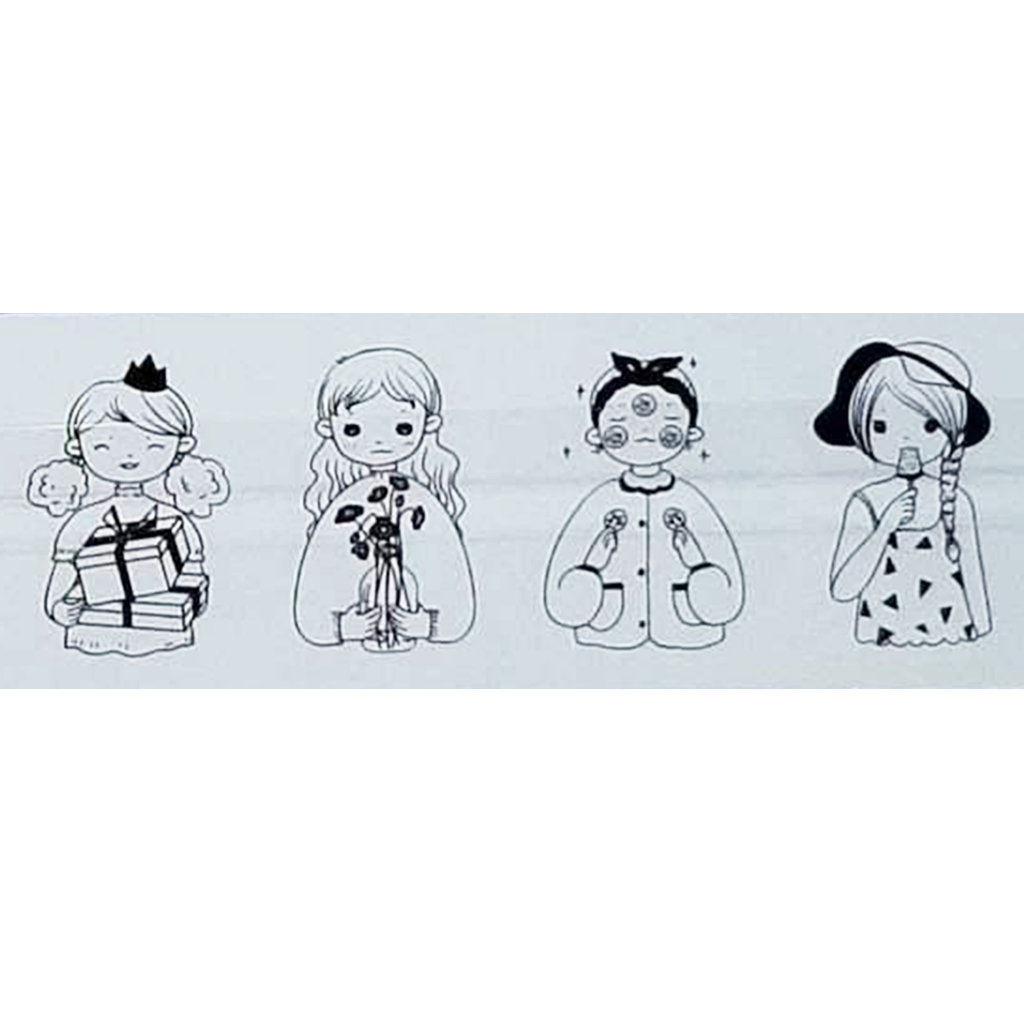 Candy Poetry Purple Girl Washi Sticker