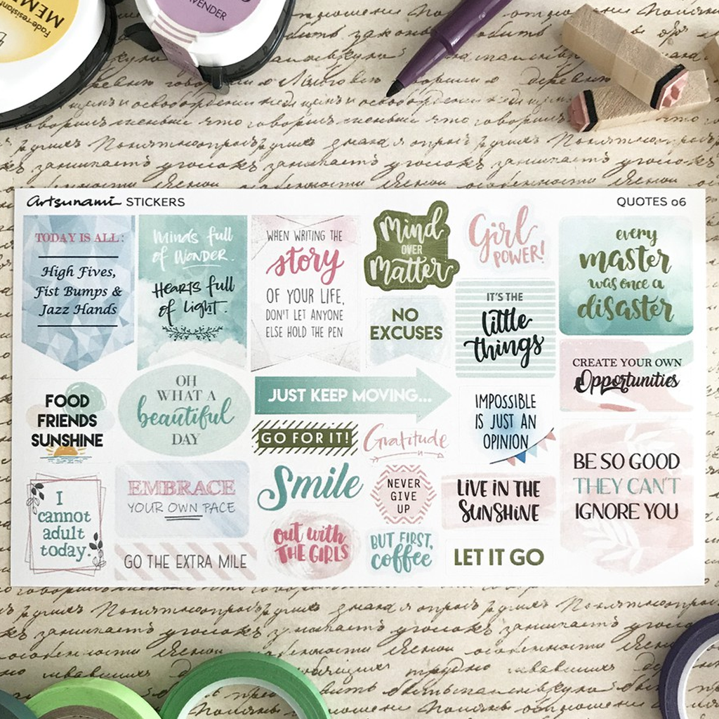 Artsunami Planner Sticker Quotes 06