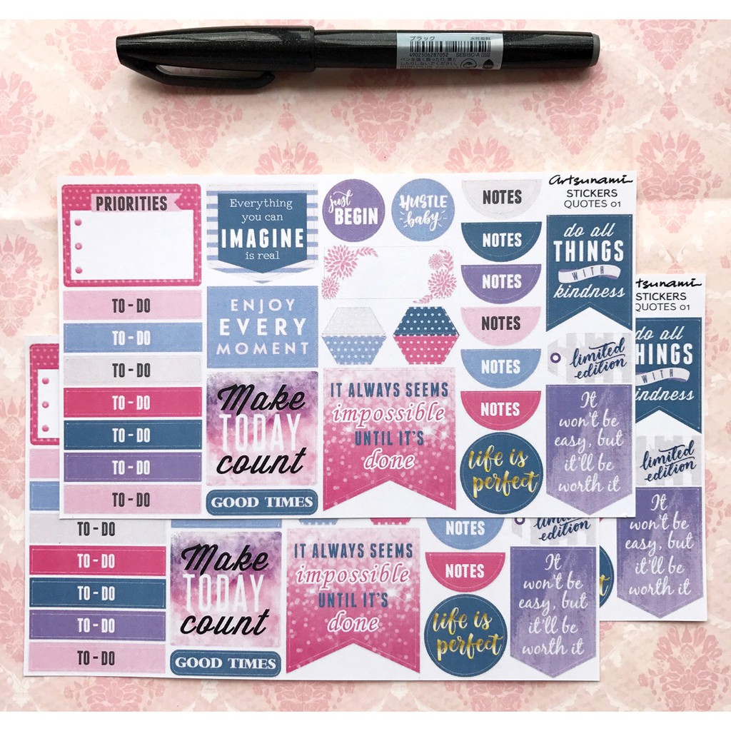 Artsunami Planner Sticker Quotes 01