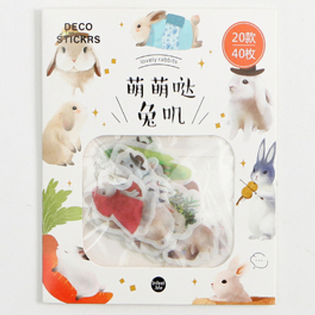 Flake Sticker Infeel.Me Lovely Rabbits Deco Stickers