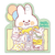Mind Wave Flake Sticker Rabbit Mu-chan