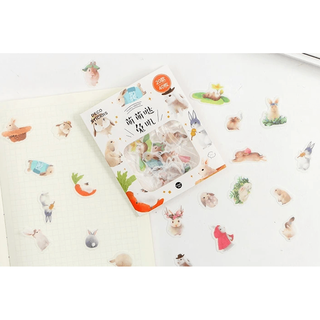 Flake Sticker Infeel.Me Lovely Rabbits Deco Stickers
