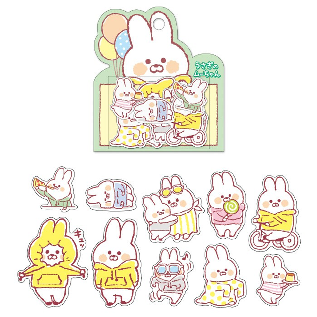 Mind Wave Flake Sticker Rabbit Mu-chan