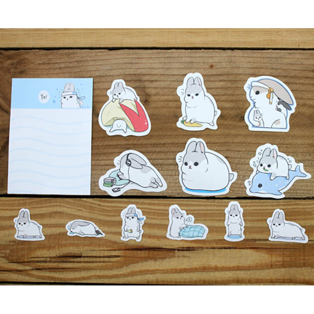 Ethos Flake Sticker Yo Rabbit Blue