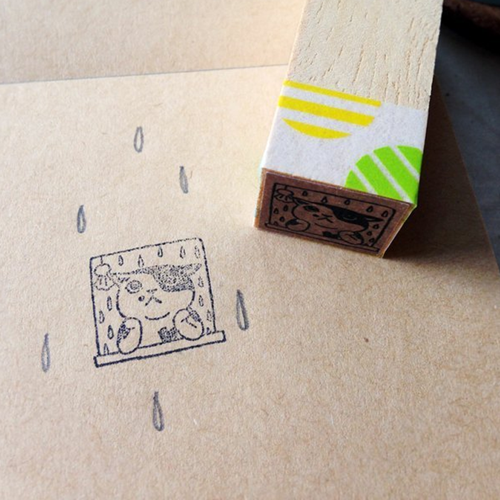 Tuzhuilixiaoyi Rubber Stamp - Rainy Day