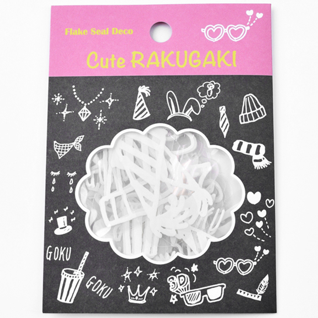 Z &amp; K Flake Seal Deco Sticker Cute Rakugaki